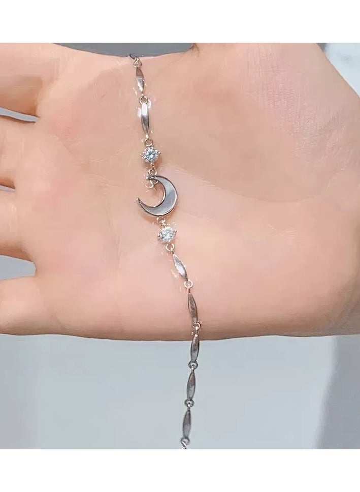 Moon  Stars Bracelet – Dainty Celestial Jewelry, Luxury-Inspired Gift for Girlfriend or Best Friend - Image 5